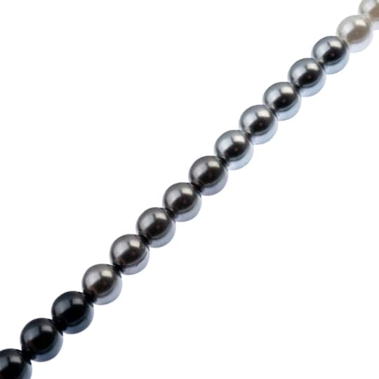 8mm Round Ombre Pearl Czech Glass Beads